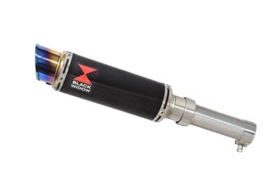 RX 125 SX 125 2018 - 2024 Exhaust Silencer 230mm GP Round Blue Tip Black Stainless