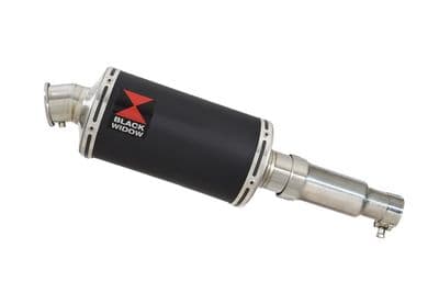 RX 125 SX 125 2018 - 2024 Exhaust Silencer 230mm Oval Black Painted Stainless