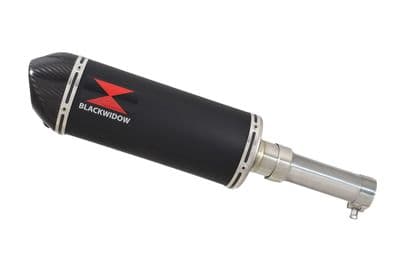 RX 125 SX 125 2018 - 2024 Exhaust Silencer 300mm Oval Black Stainless Carbon Tip