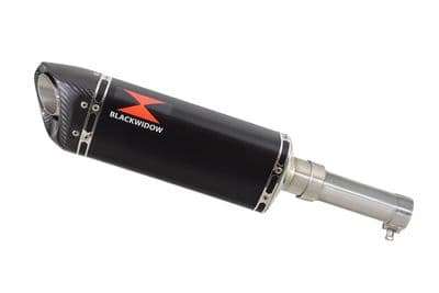 RX 125 SX 125 2018 - 2024 Exhaust Silencer 300mm Tri-Oval Black Stainless Carbon Tip
