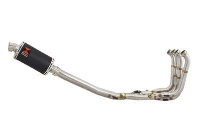 S1000RR 2010 - 2014 Performance De Cat Exhaust System 230mm Oval Black Stainless Silencer