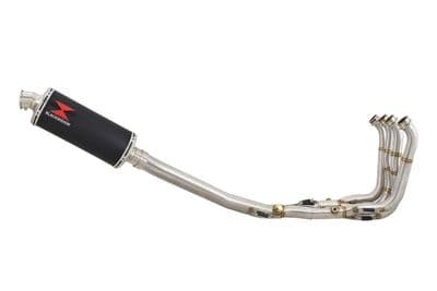 S1000RR 2010 - 2014 Performance De Cat Exhaust System 300mm Oval Black Stainless Silencer
