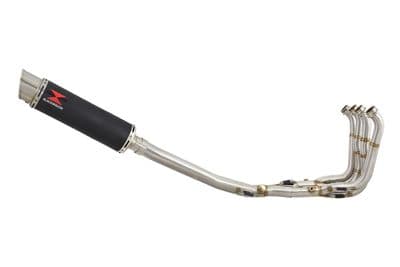 S1000RR 2010 - 2014 Performance De Cat Exhaust System 360mm GP Style Black Stainless Silencer