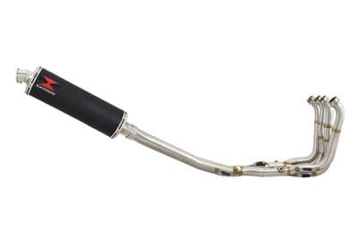 S1000RR 2010 - 2014 Performance De Cat Exhaust System 400mm Oval Black Stainless Silencer