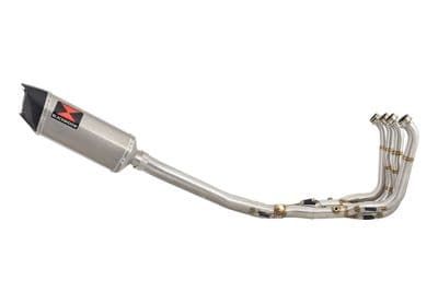 S1000RR 2015-2016 Performance De Cat Exhaust System 300mm Hexagonal Stainless + Carbon Tip Silencer
