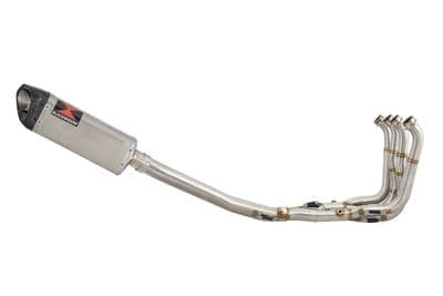 S1000RR 2015-2016 Performance De Cat Exhaust System 300mm Tri Oval Stainless + Carbon Tip Silencer