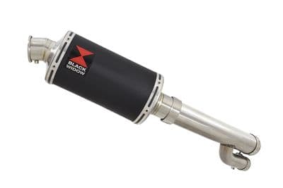 S1000RR  2017 - 2018 Exhaust Link Pipe + 230mm Oval Black Stainless Silencer