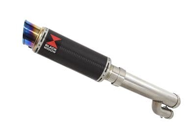 S1000RR  2017 - 2018 Exhaust Link Pipe + 230mm Round Carbon + Blue Tip Silencer
