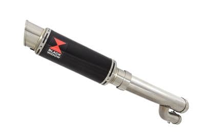S1000RR  2017 - 2018 Exhaust Link Pipe + 230mm Round GP Style Black Stainless Silencer