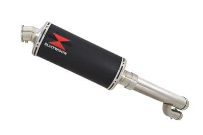 S1000RR  2017 - 2018 Exhaust Link Pipe + 300mm Oval Black Stainless Silencer