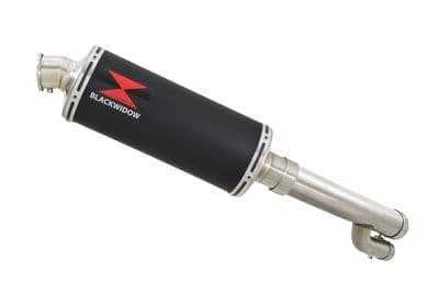 S1000RR  2017 - 2018 Exhaust Link Pipe + 300mm Round Black Stainless Silencer