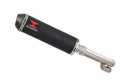 S1000RR  2017 - 2018 Exhaust Link Pipe + 370mm Round Black Stainless + Carbon Silencer