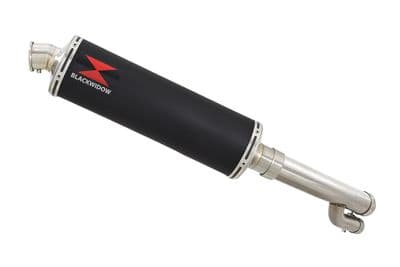 S1000RR  2017 - 2018 Exhaust Link Pipe + 400mm Oval Black Stainless Silencer