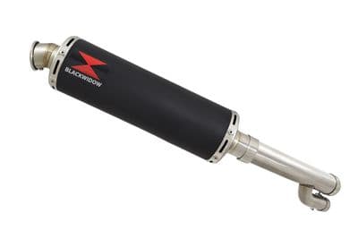 S1000RR  2017 - 2018 Exhaust Link Pipe + 400mm Round Black Stainless Silencer