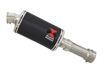 S1000RR 2019 - 2026 Exhaust Link Pipe + 230mm Oval Black Stainless Silencer