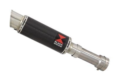 S1000RR 2019 - 2026 Exhaust Link Pipe + 230mm Round GP Style Carbon + Stainless Silencer