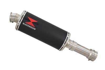 S1000RR 2019 - 2026 Exhaust Link Pipe + 300mm Oval Black Stainless Silencer