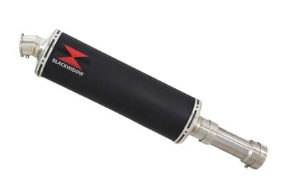 S1000RR 2019 - 2026 Exhaust Link Pipe + 400mm Oval Black Stainless Silencer
