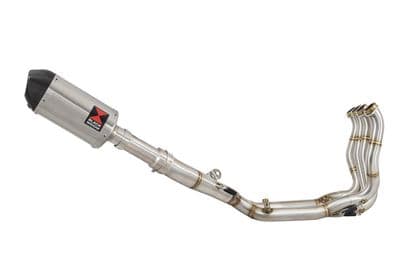 S1000RR 2019 - 2026 Performance De - Cat Exhaust System 200mm Oval Stainless + Carbon Tip Silencer
