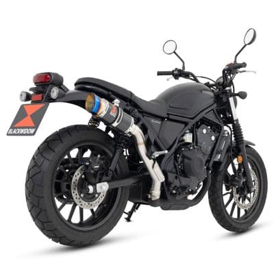 SCL500 CL500 Scrambler 2023 - 2025 Exhaust 200 mm Round Blue Tip Carbon Silencer