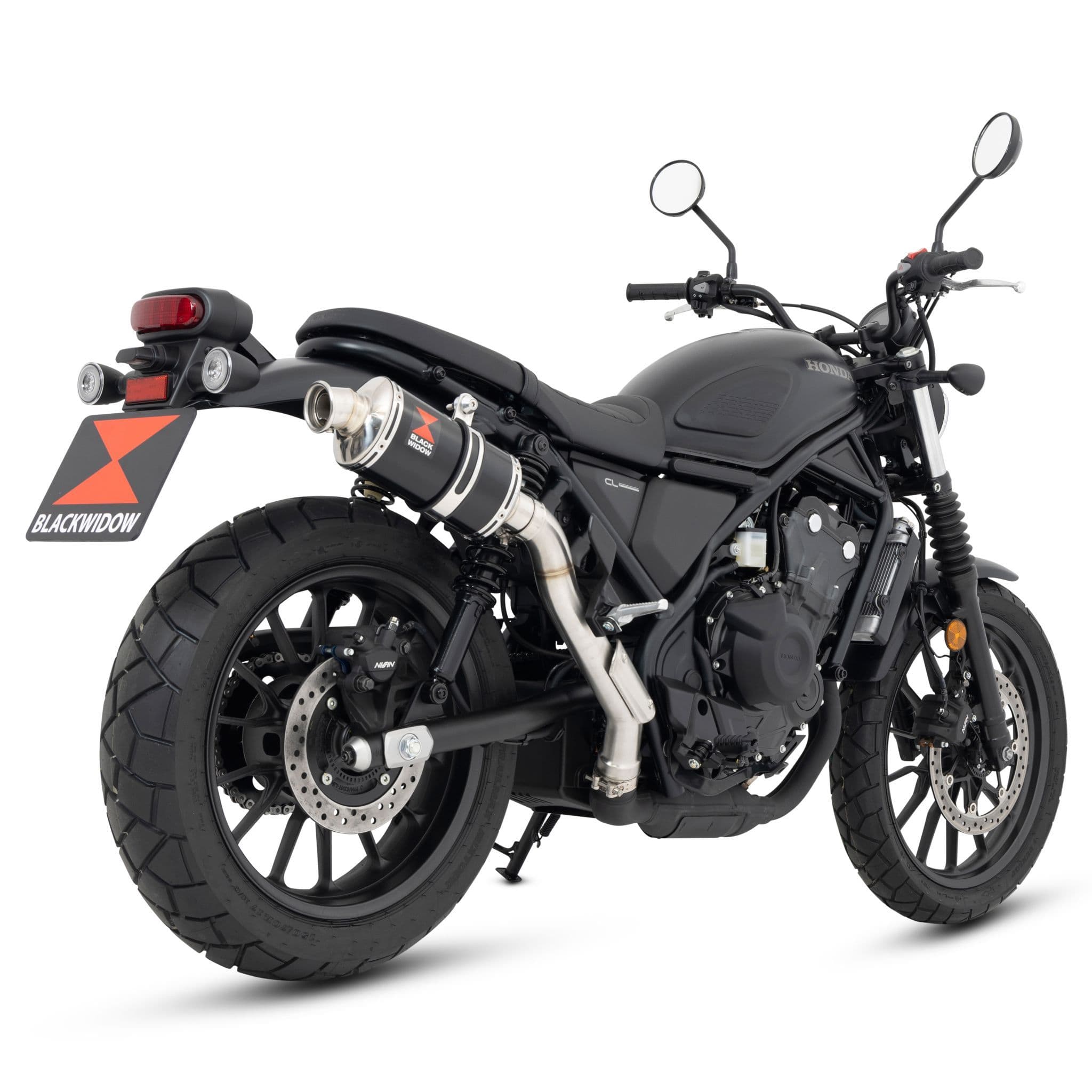 SCL500 CL500 Scrambler 2023 2025 Exhaust 230 mm Oval Black Stainless  Silencer