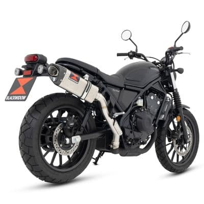 SCL500 CL500 Scrambler 2023 - 2025 Exhaust 300 mm Tri - Oval Stainless Carbon Tip Silencer