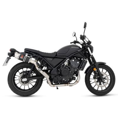 SCL500 CL500 Scrambler 2023 - 2025 Exhaust System 200 mm Round GP Black Stainless Steel Silencer