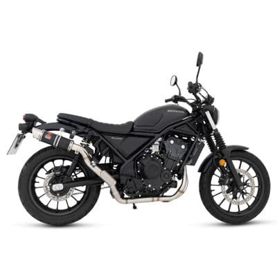 SCL500 CL500 Scrambler 2023 - 2025 Exhaust System 230 mm Round GP Black Stainless Steel Silencer