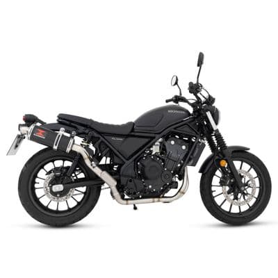 SCL500 CL500 Scrambler 2023 - 2025 Exhaust System 300 mm Oval Black Stainless Steel Silencer