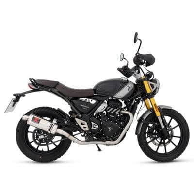 Scrambler 400 X 2024 - 2026 Exhaust Full System 300 mm Oval Stainless Steel Silencer