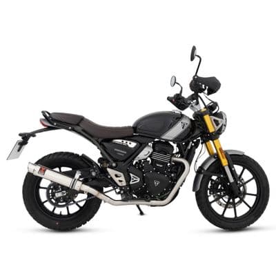 Scrambler 400 X 2024 - 2026 Exhaust Full System 350 mm Round GP Stainless Steel Silencer