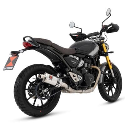 Scrambler 400 X 2024 - 2026  Exhaust Silencer 230 mm Oval Stainless Steel