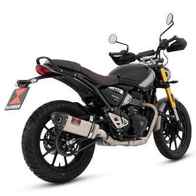 Scrambler 400 X 2024 - 2026  Exhaust Silencer 300 mm Tri - Oval Stainless Steel Carbon Tip