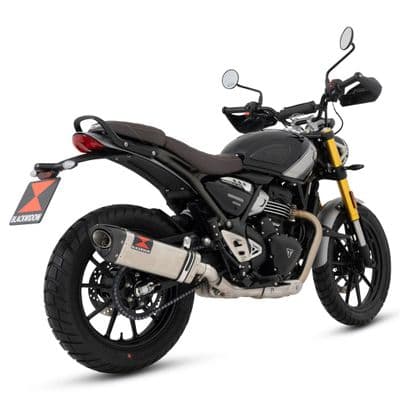 Scrambler 400 X 2024 - 2026 Exhaust Silencer 350 mm  Tri - Oval Stainless Steel Carbon Tip