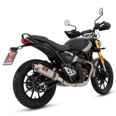 Scrambler 400 X Exhaust Silencer 300 mm Hexagonal Stainless Steel