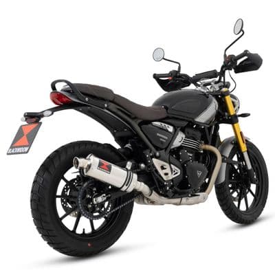 Scrambler 400 X Exhaust Silencer 300 mm Oval Stainless Steel