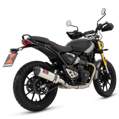Scrambler 400 X Exhaust Silencer 300 mm Oval Stainless Steel Carbon Tip