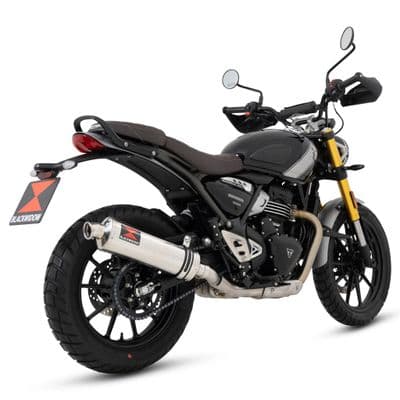 Scrambler 400 X Exhaust Silencer 400 mm Oval Stainless Steel