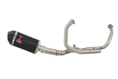 SFV 650 Gladius 09-16 De Cat Race Exhaust System + 200mm Oval Black Stainless Carbon Tip Silencer