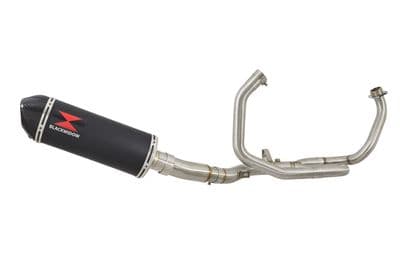SFV 650 Gladius 09-16 De Cat Race Exhaust System + 300mm Oval Black Stainless Carbon Tip Silencer
