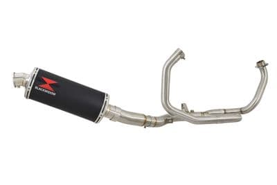 SFV 650 Gladius 09-16 De Cat Race Exhaust System + 300mm Oval Black Stainless Silencer