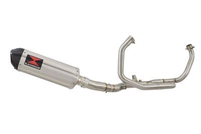 SFV 650 Gladius 09-16 De Cat Race Exhaust System + 300mm Oval Stainless Carbon Tip Silencer