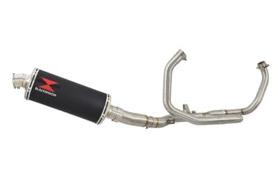 SFV 650 Gladius 09-16 De Cat Race Exhaust System + 300mm Round Black Stainless Silencer