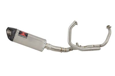 SFV 650 Gladius 09-16 De Cat Race Exhaust System + 300mm Tri Oval Stainless Carbon Tip Silencer