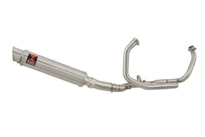 SFV 650 Gladius 09-16 De Cat Race Exhaust System + 350mm GP Round Stainless Silencer