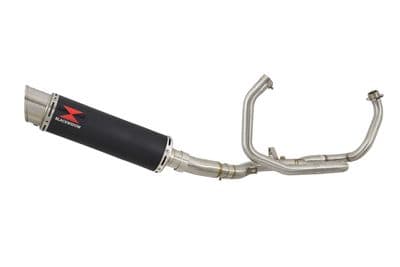 SFV 650 Gladius 09-16 De Cat Race Exhaust System + 360mm GP Round Black Stainless Silencer