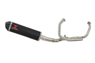SFV 650 Gladius 09-16 De Cat Race Exhaust System + 400mm Oval Black Stainless Carbon Tip Silencer