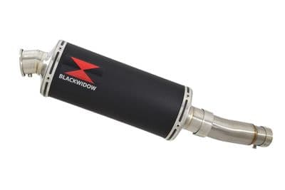 SFV 650 Gladius 09-16 Link Pipe + 300mm Oval Black Stainless Silencer