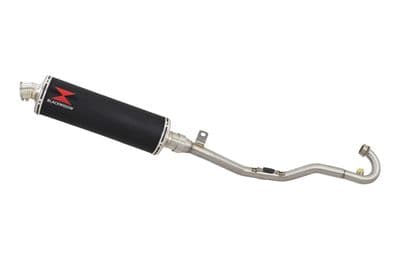 Sinnis Apache 125 2008-2021 Exhaust System + 400mm Oval Black Stainless Silencer