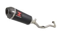 Sinnis Blade 125 2008-2016 Exhaust System + 300mm Oval Black Stainless Carbon Tip Silencer